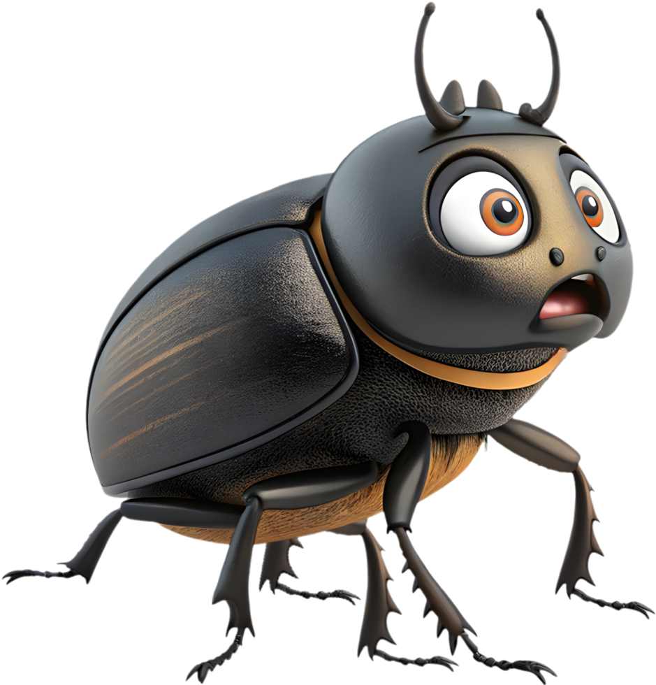 Colorful and Humorous Beetle Clipart for Fun Designs. . png