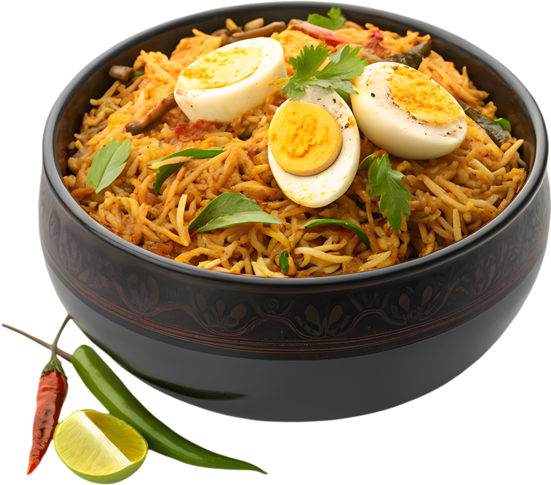 Spicy Chicken Biryani with Rich Flavor and Fragrant Spices. . png