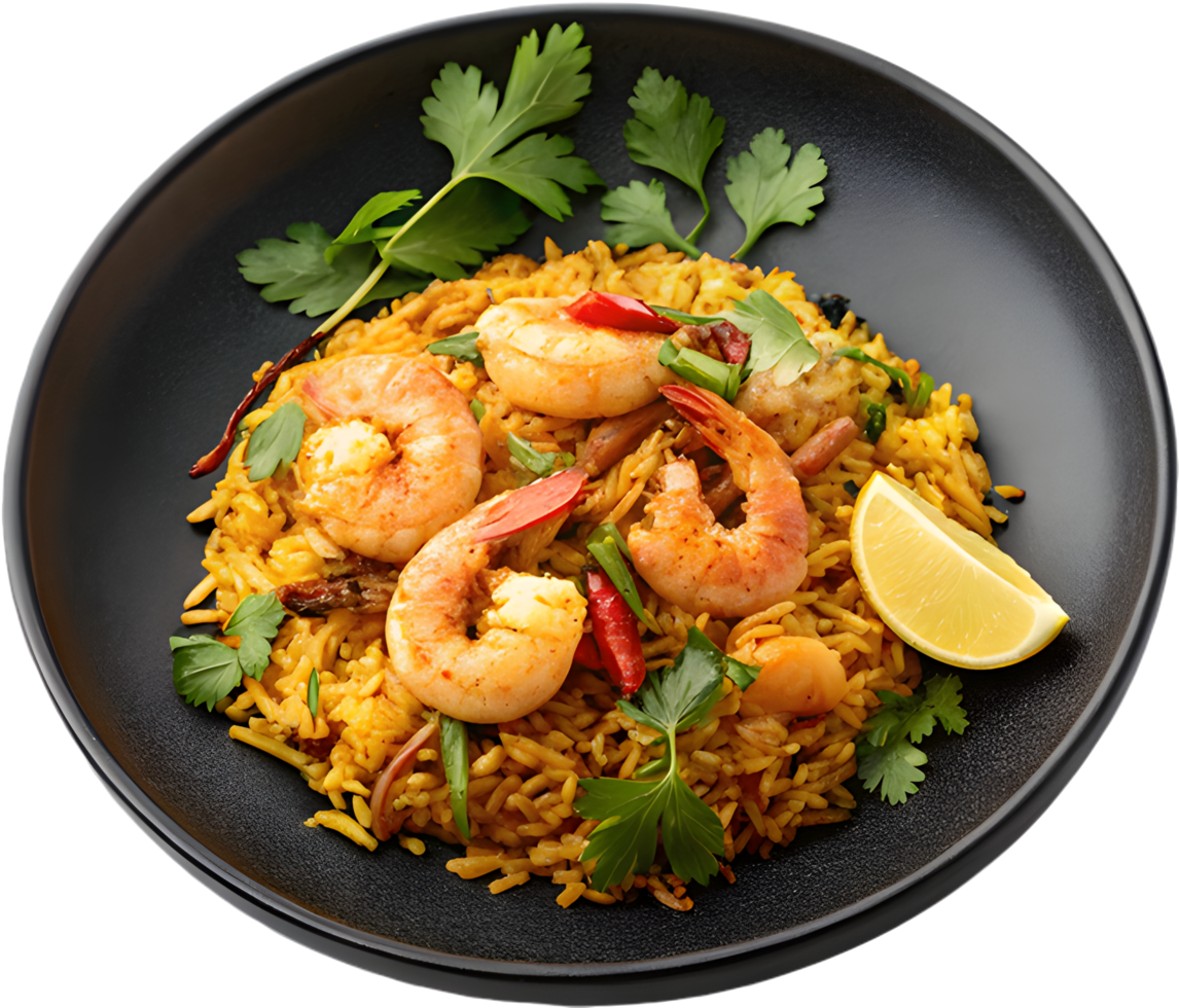 Fragrant Rice Biryani with Savory and Exotic Spices. . png