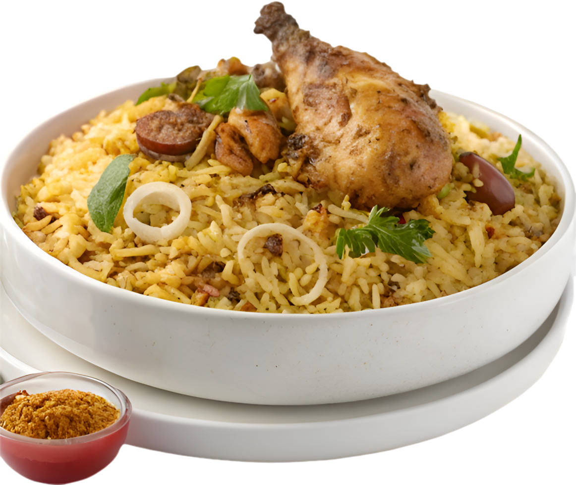 Flavorful Biryani with Rich Spices and Fragrant Rice. . png
