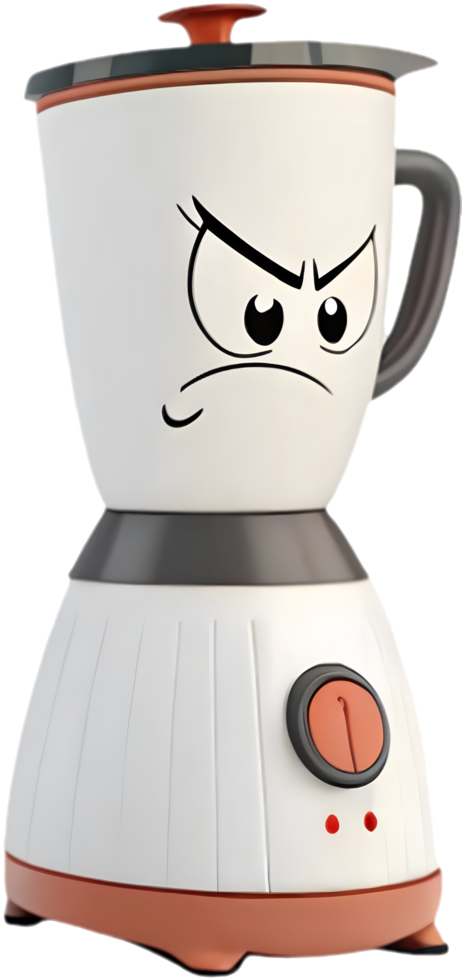 Colorful Cartoon Blender with Playful Kitchen Moments . png
