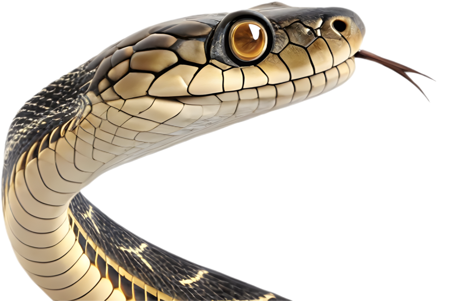 Stunning wild python snake with beautiful patterns for wildlife art. . png
