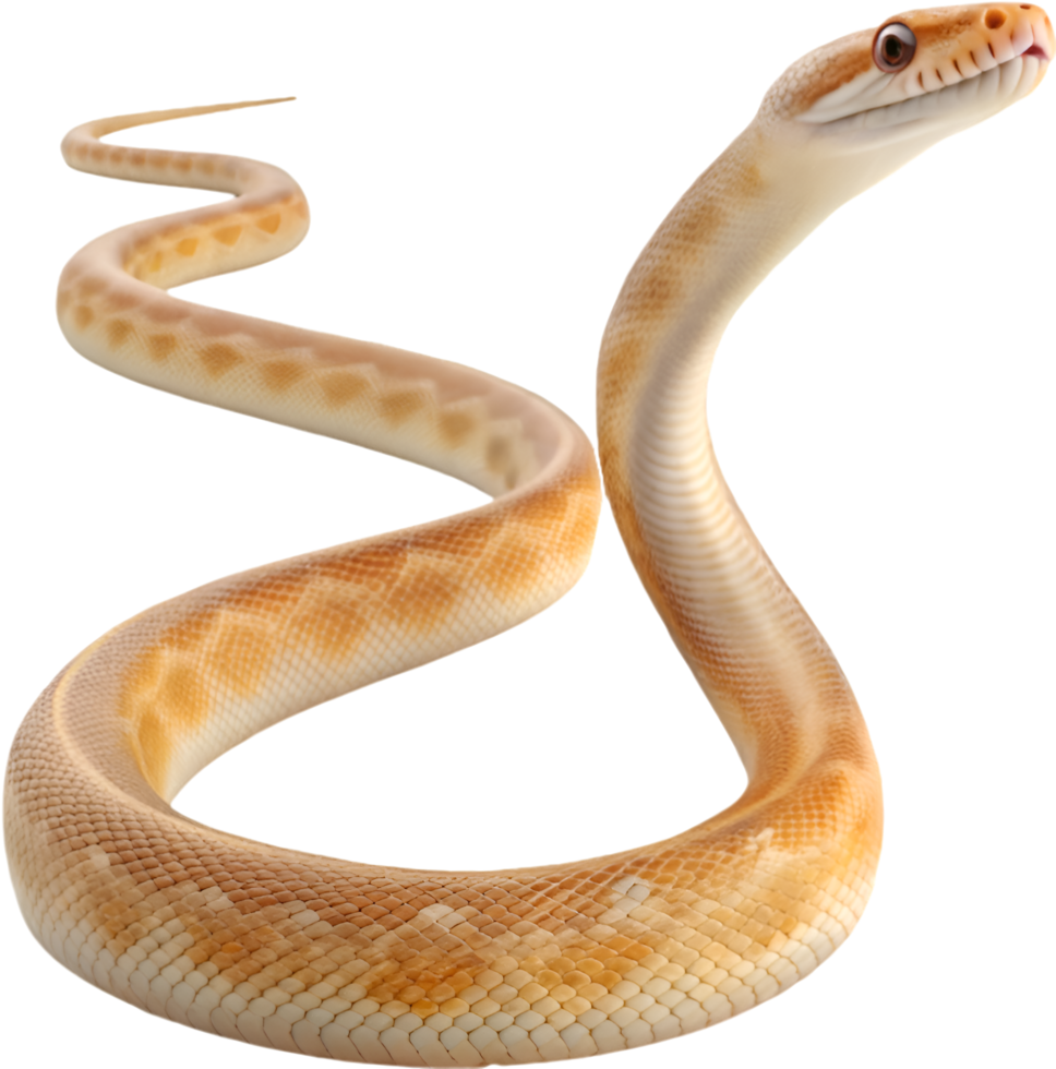 Exotic wildlife art featuring a large reticulated boa snake with stunning patterns. . png