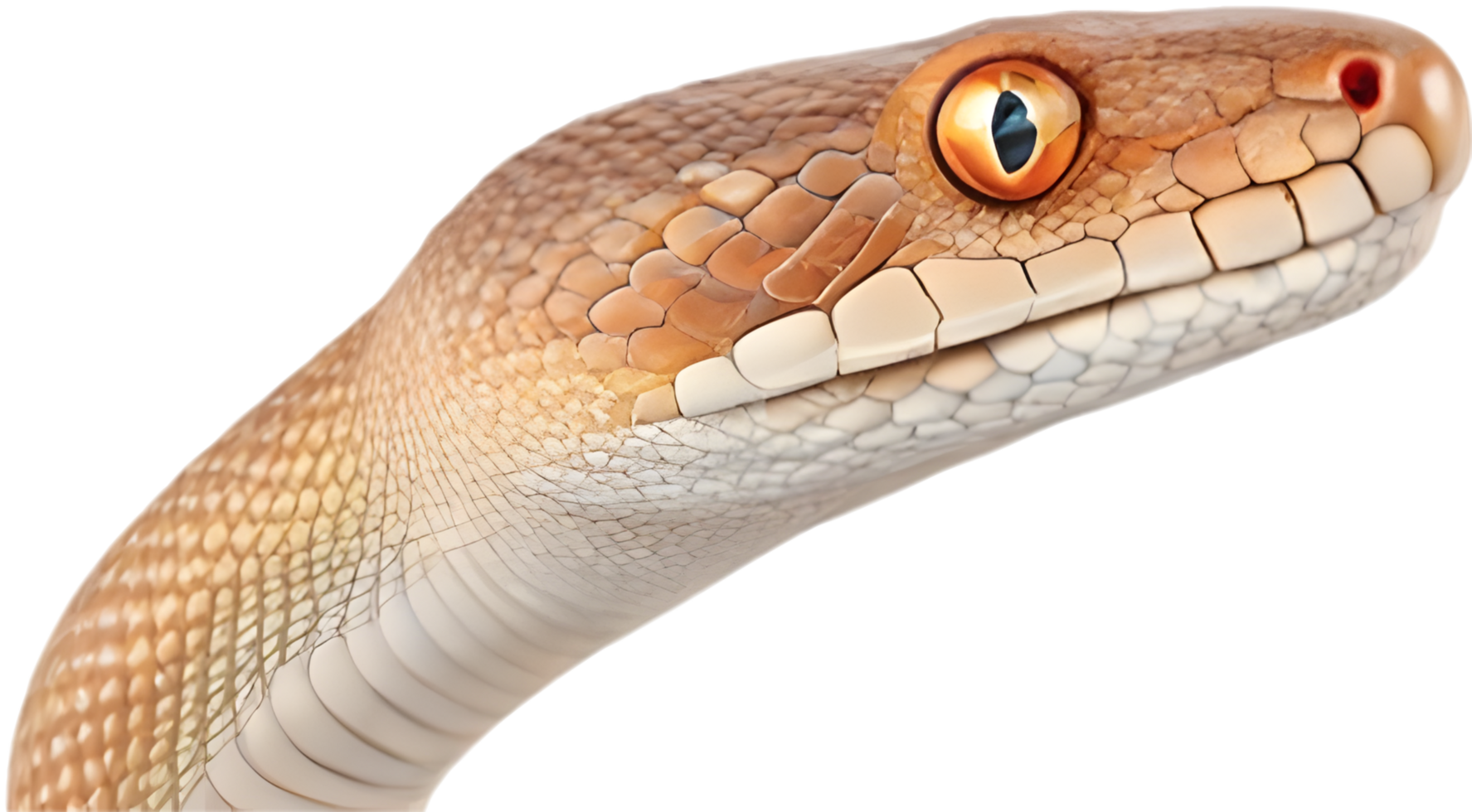 Realistic boa snake with detailed vibrant patterns in a wild animal illustration. . png