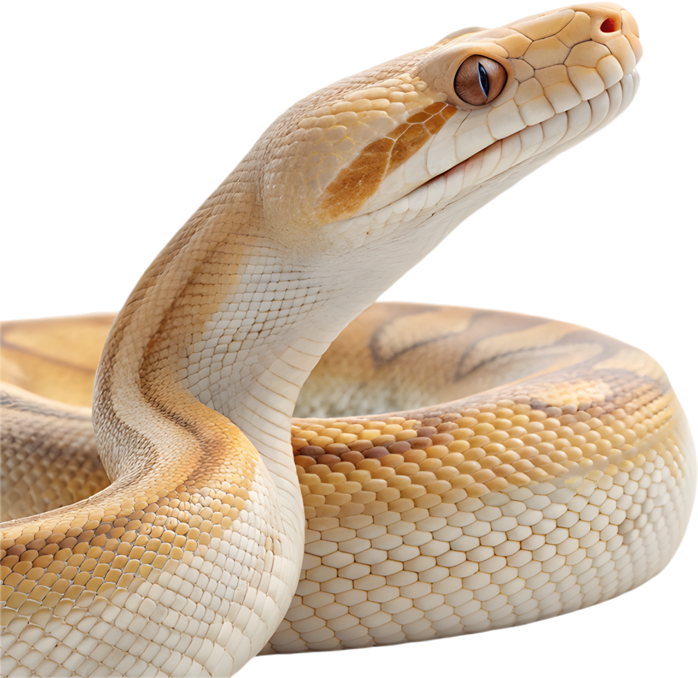 Realistic boa snake with beautiful patterns and vivid details in the artwork. . png