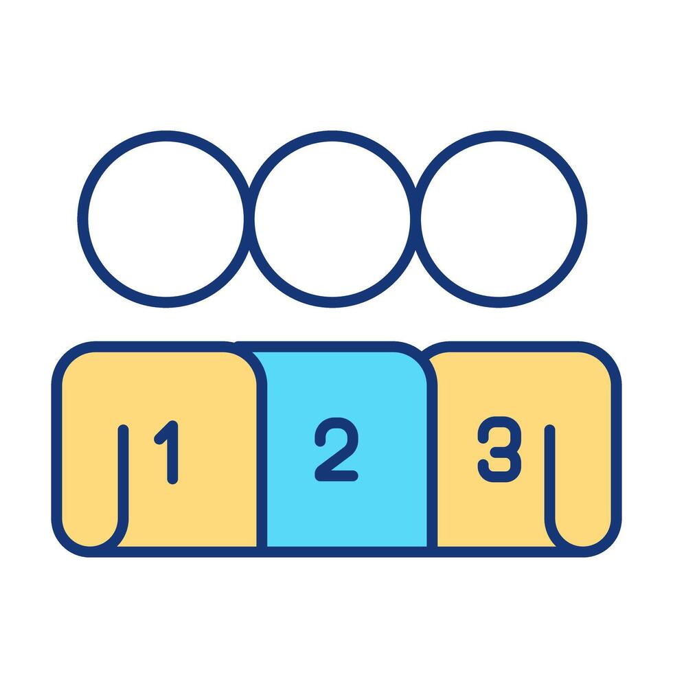 Numbered group RGB color icon. Teamwork organization, leadership. Cooperation, collaboration. Human resources. Isolated illustration. Simple filled line drawing. Editable stroke vector