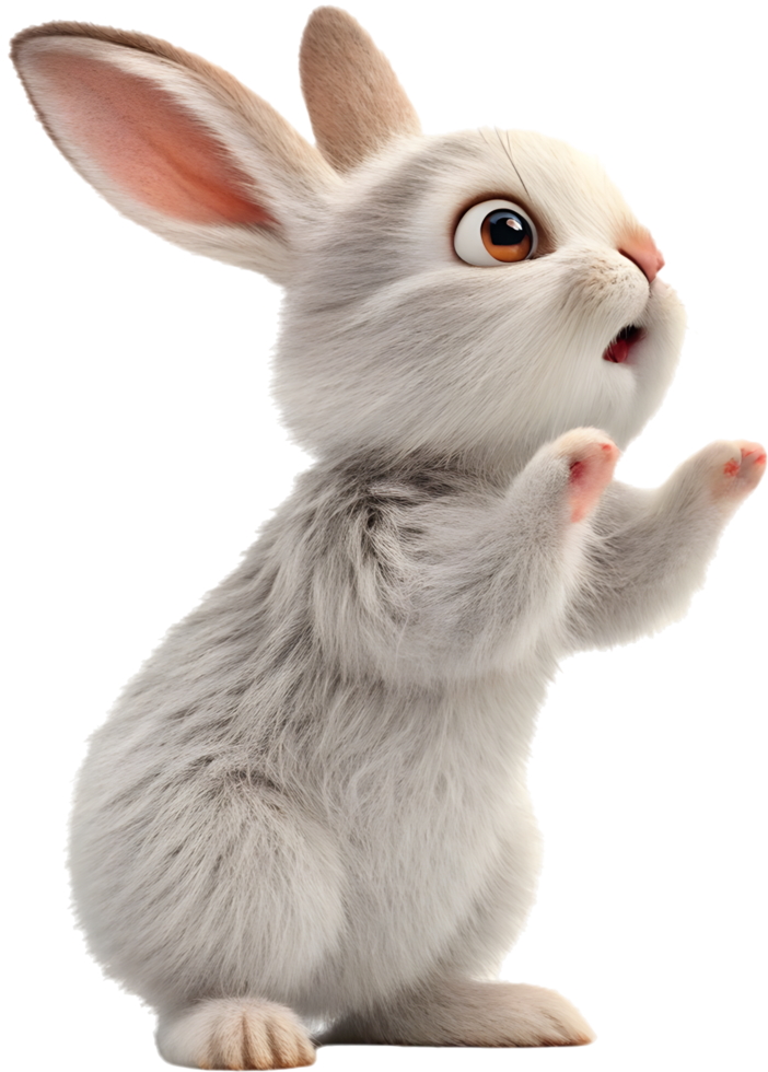 Playful bunny character for adorable design projects. . png