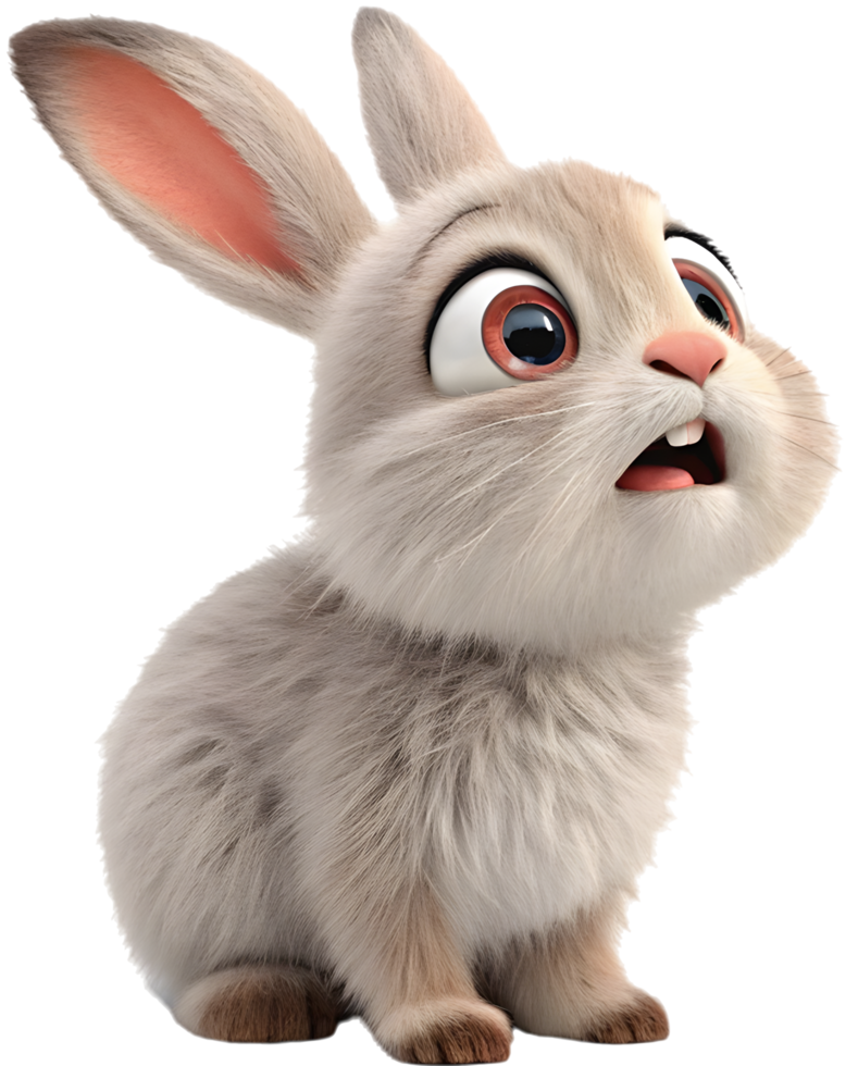 Animated bunny clipart for joyful digital creations. . png