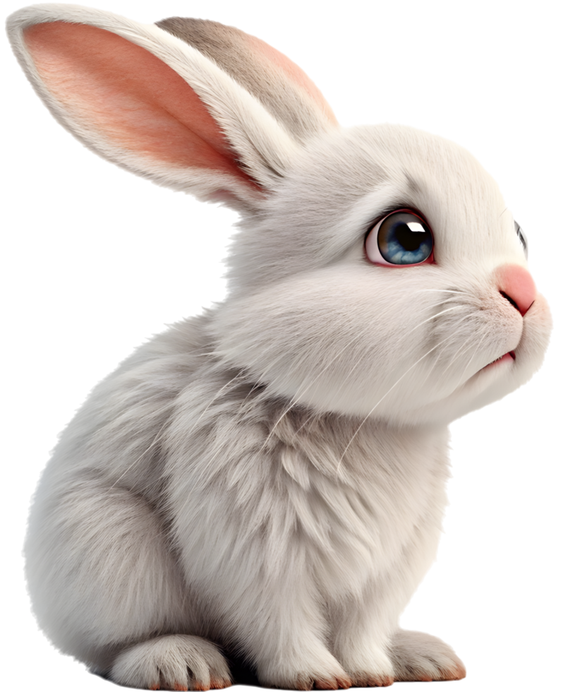 Happy rabbit character for delightful clipart. . png