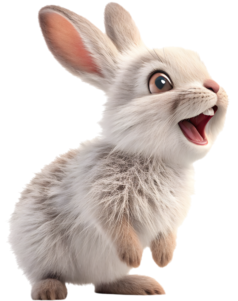 Cartoon rabbit clipart for joyful digital projects. . png