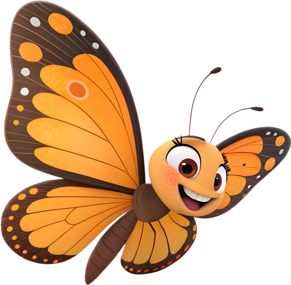 Cute Cartoon Butterfly Clipart for Creative Use. . png