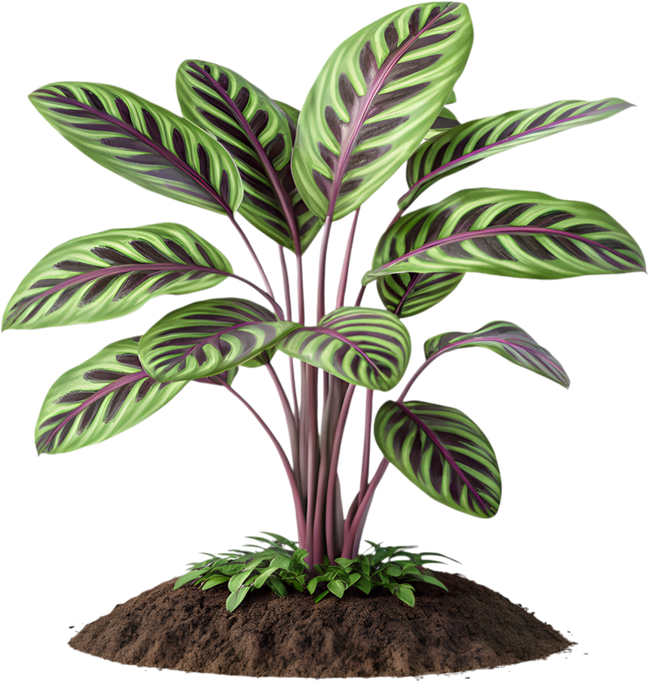 High-quality digital clipart of Calathea orbifolia tropical plant. . png