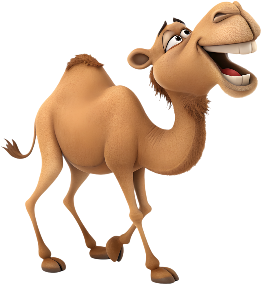 Playful camel character clipart to brighten any project. . png