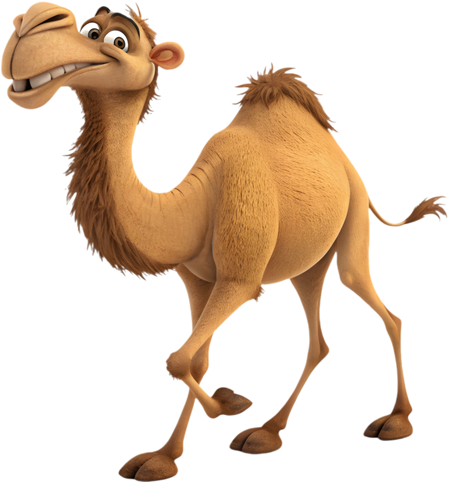 Cute camel clipart perfect for comical illustrations. . png