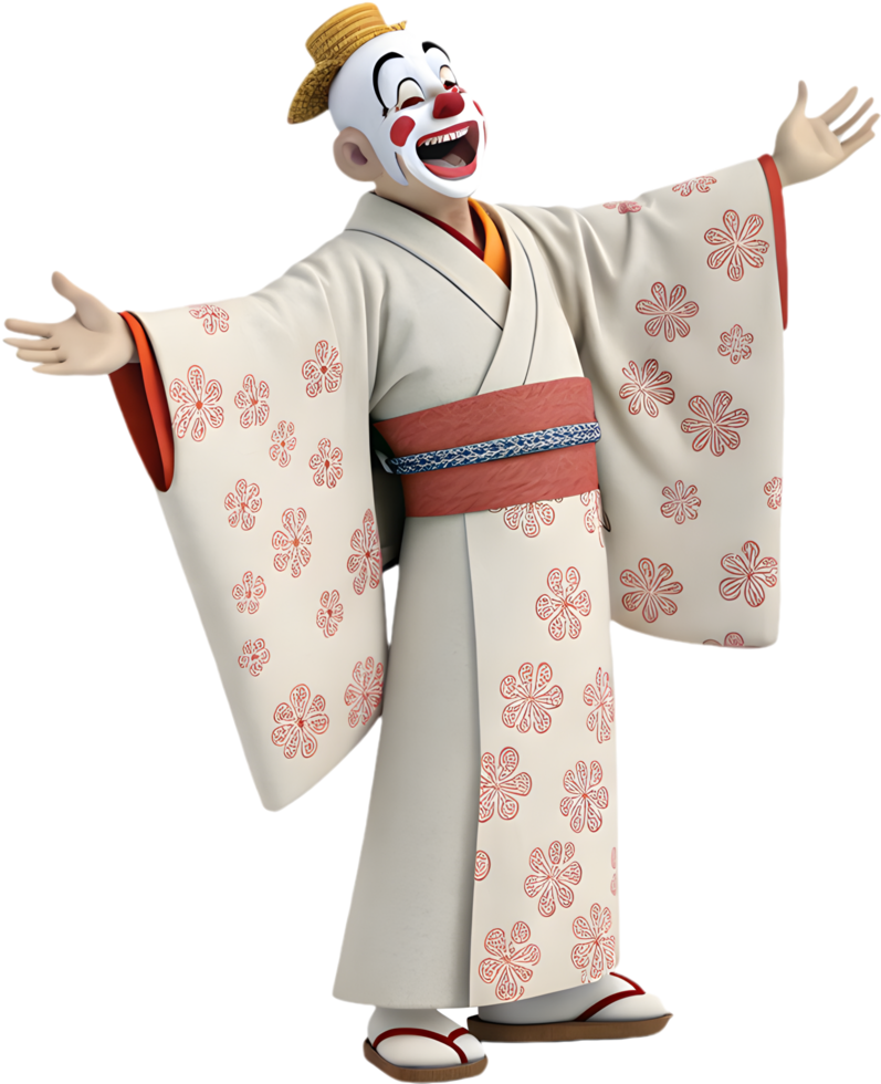 Fascinating traditional Japanese costume design for manga-style character. . png