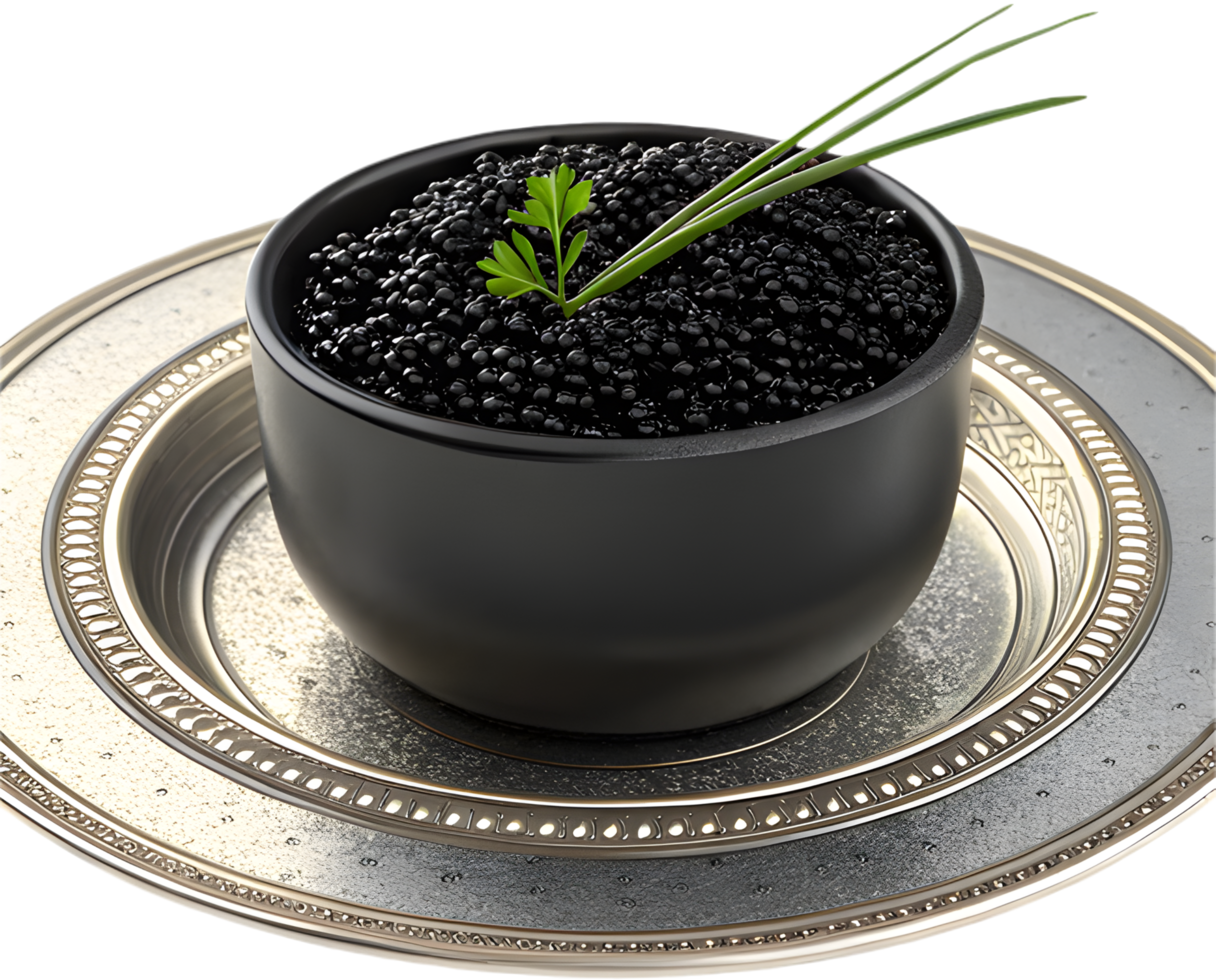 Rich and pristine caviar with smooth and fine pearls. . png