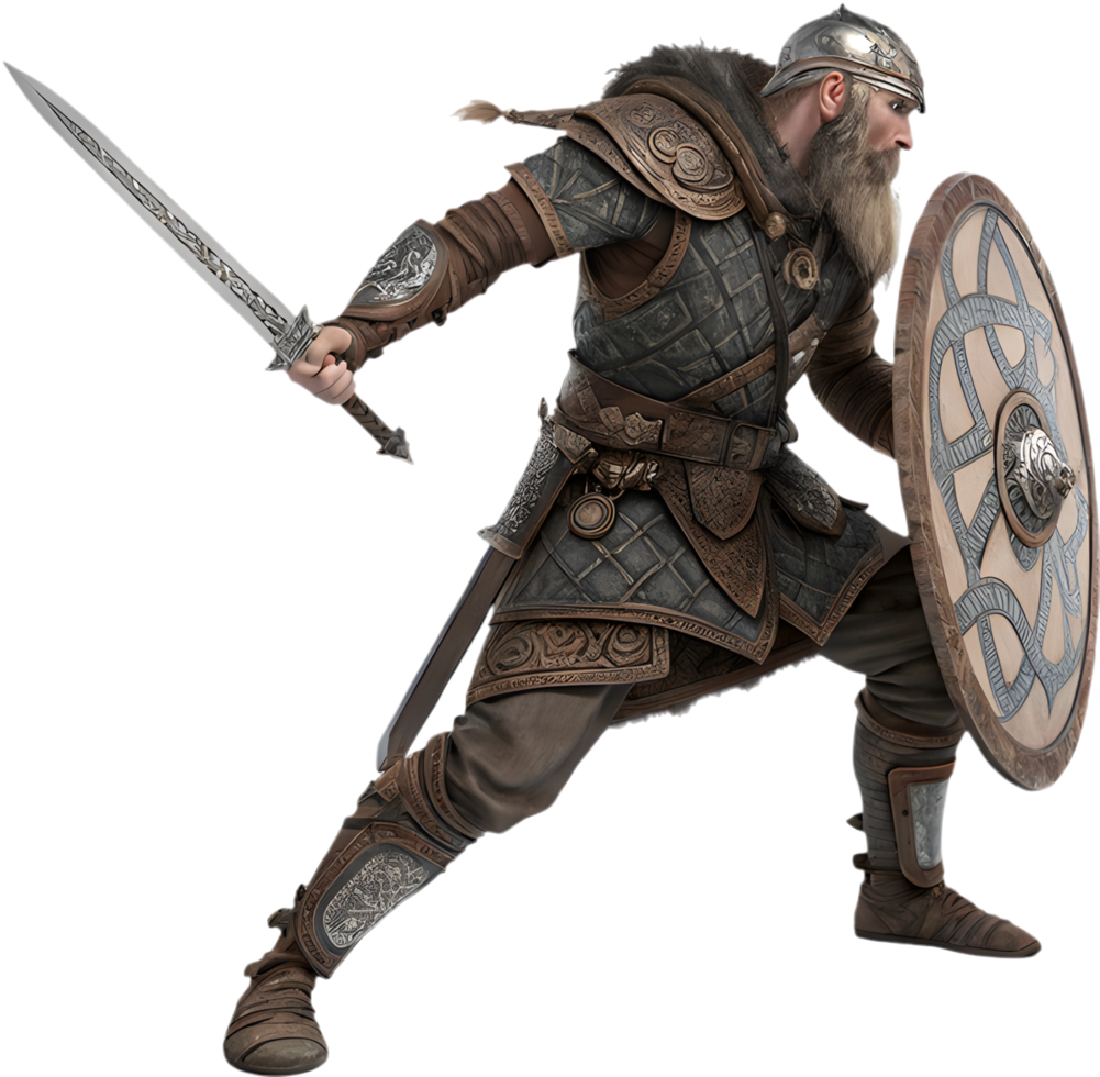 Medieval warrior representing the ancient Celtic age. . png