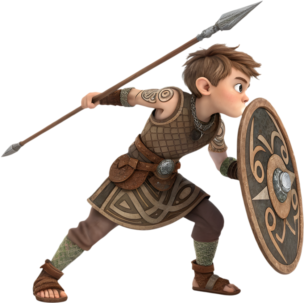 Warrior king leading a fierce Celtic army. . png
