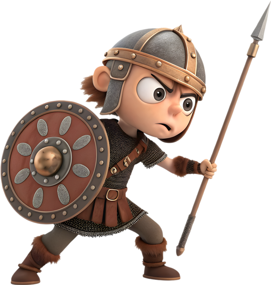 Fierce-hearted warrior displaying unstoppable combat skills. . png