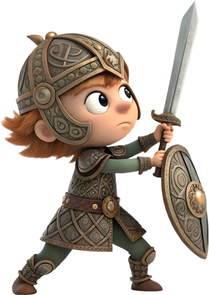 Valiant Celtic champion standing bold and ready. . png