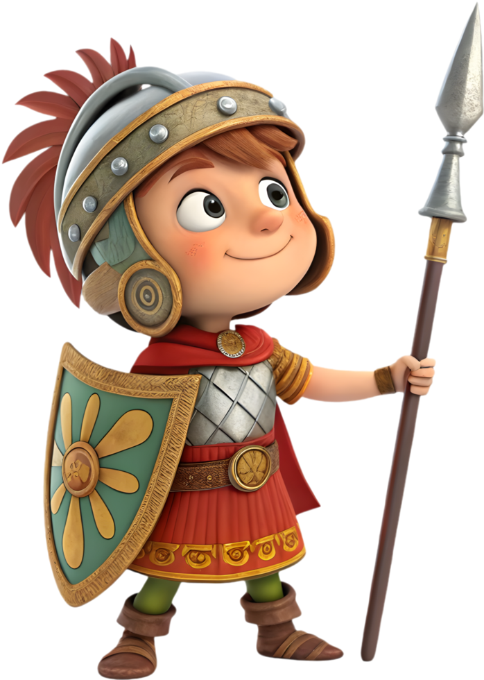 Warrior legend with an intense battle-ready stance. . png
