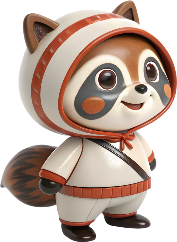 Haunted Charm of a Ceramic Antique Japanese Yokai Doll Clipart. . png