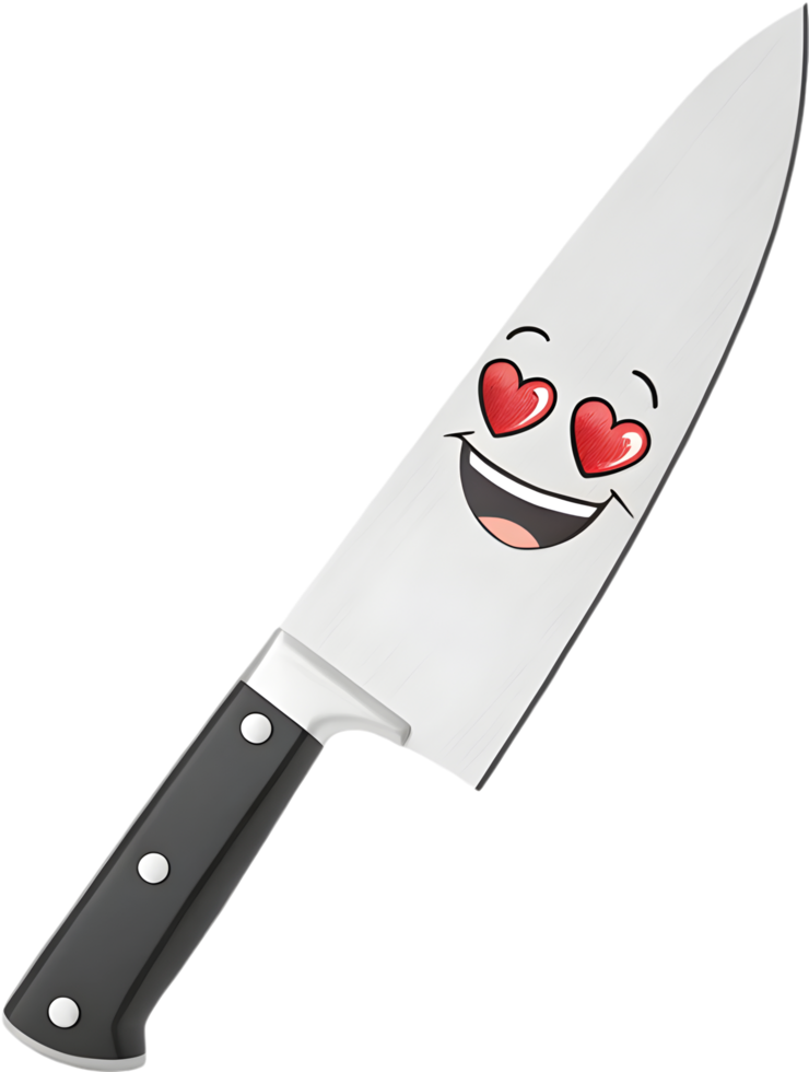 Witty Smiling Knife for Kitchen Humor Fans. . png