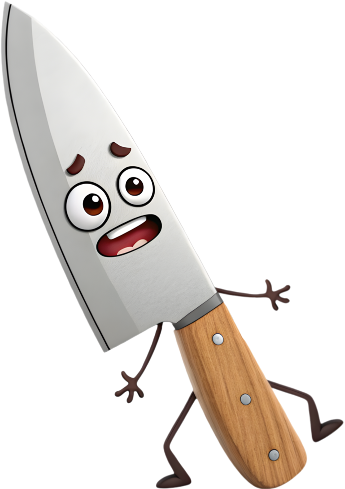 Cute Food Cutting Knife with Funny Style. . png