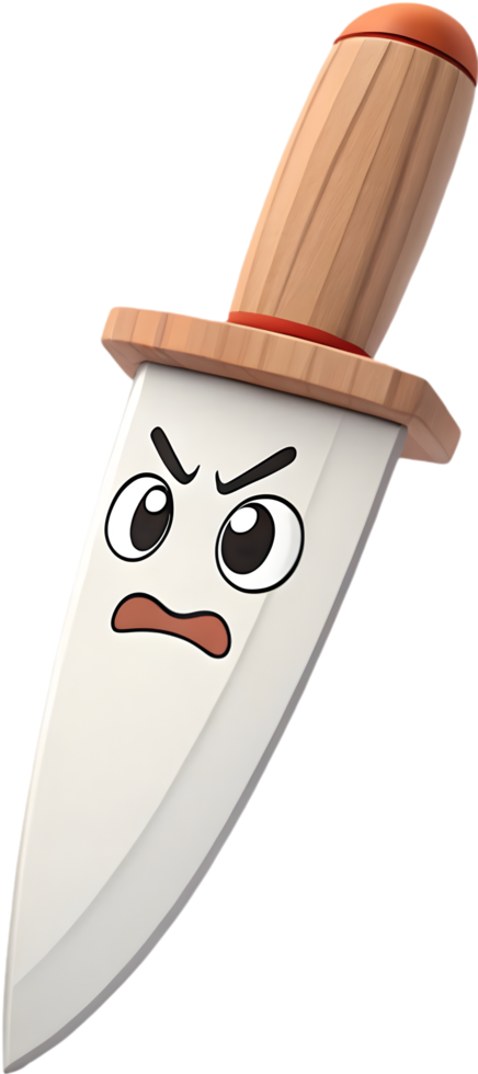 Hilarious Chef Knife with Wacky Expression. . png