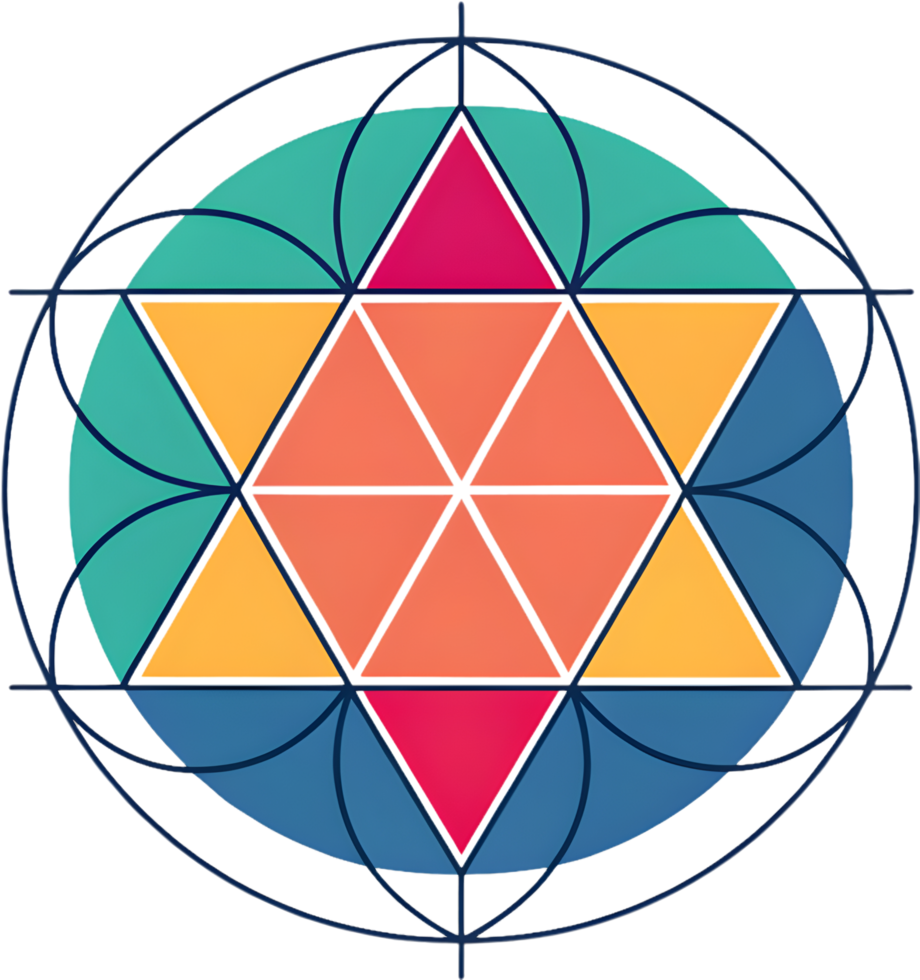 Dynamic Colorful Geometric Shapes Clipart for Artistic Decorations. . png