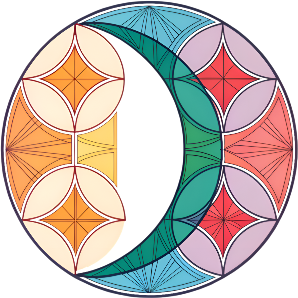 Symmetrical Abstract Geometric Design Clipart for Creative Projects. . png
