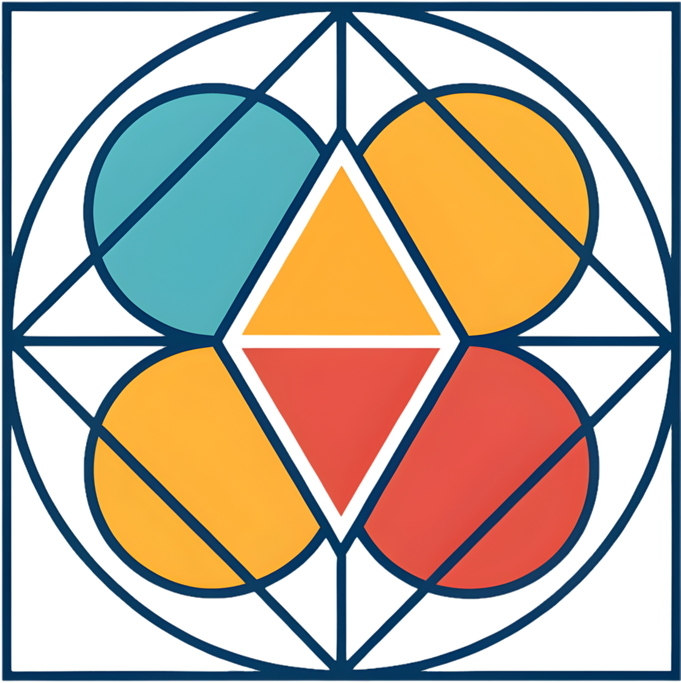 Stunning Abstract Symmetrical Shapes in Geometric Design Clipart. . png