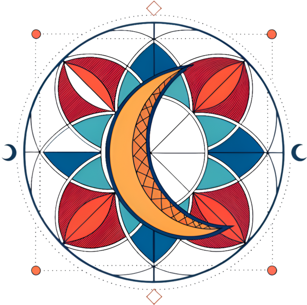 Symmetrical Geometric Shape Clipart for Minimalistic and Colorful Designs. . png