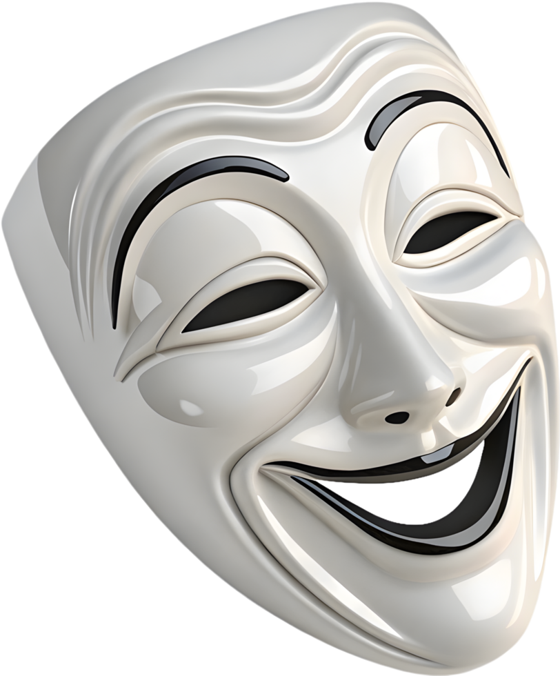 Creative theater masks for comedy and expressive face designs. . png