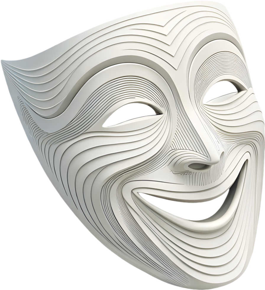 Joyful and expressive theatrical masks for funny performances. . png