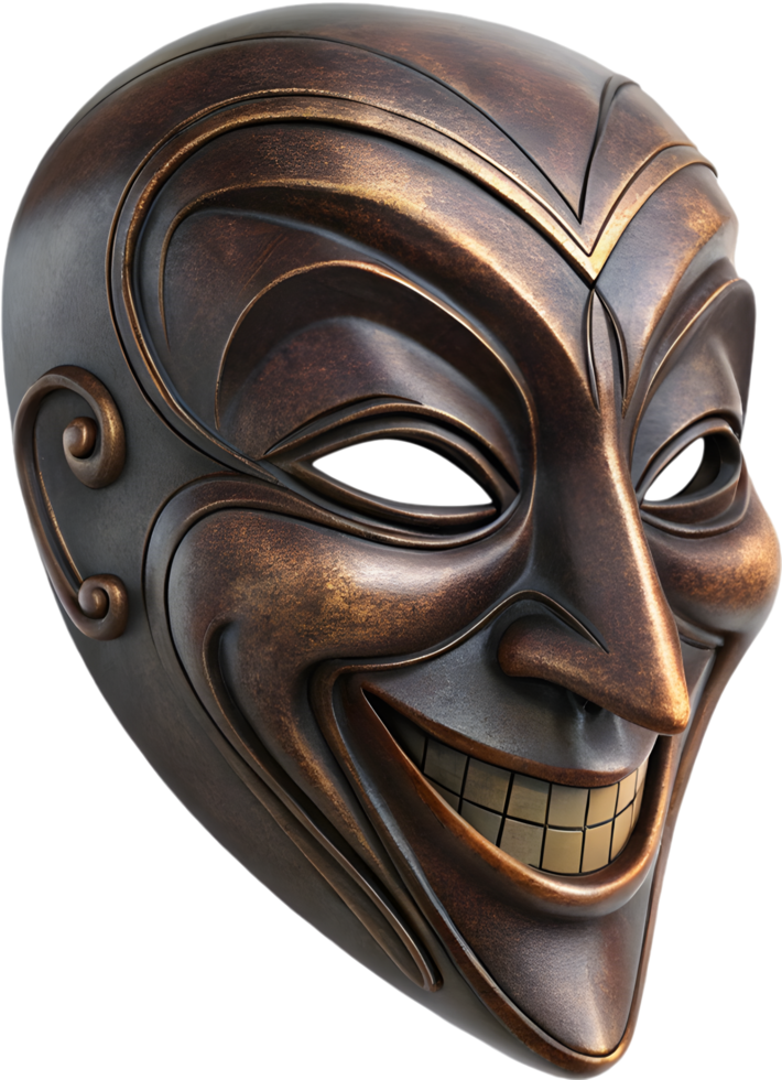 Traditional Commedia dell art Mask Clipart for History. . png