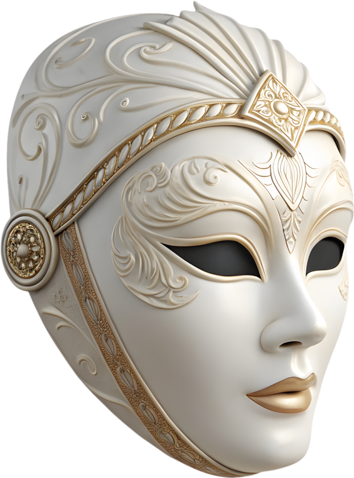 Classic Harlequin Mask Clipart for Venetian Theater. . png