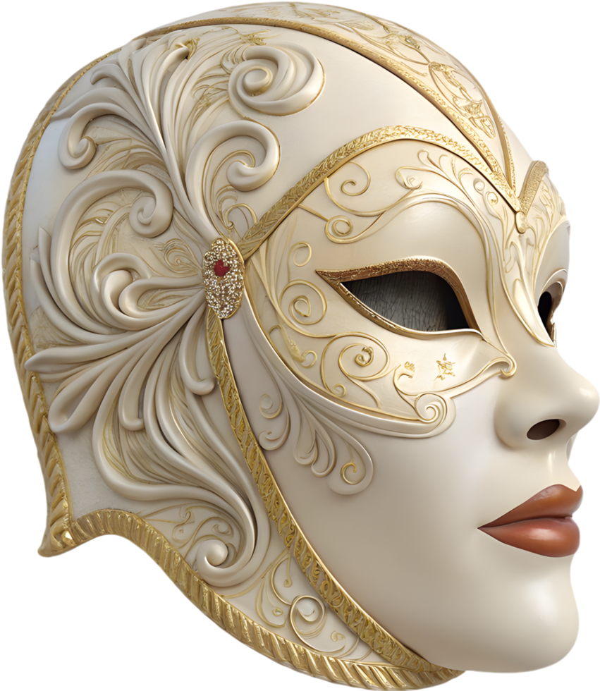 Artistic Commedia dell art Mask Clipart for Festivals. . png