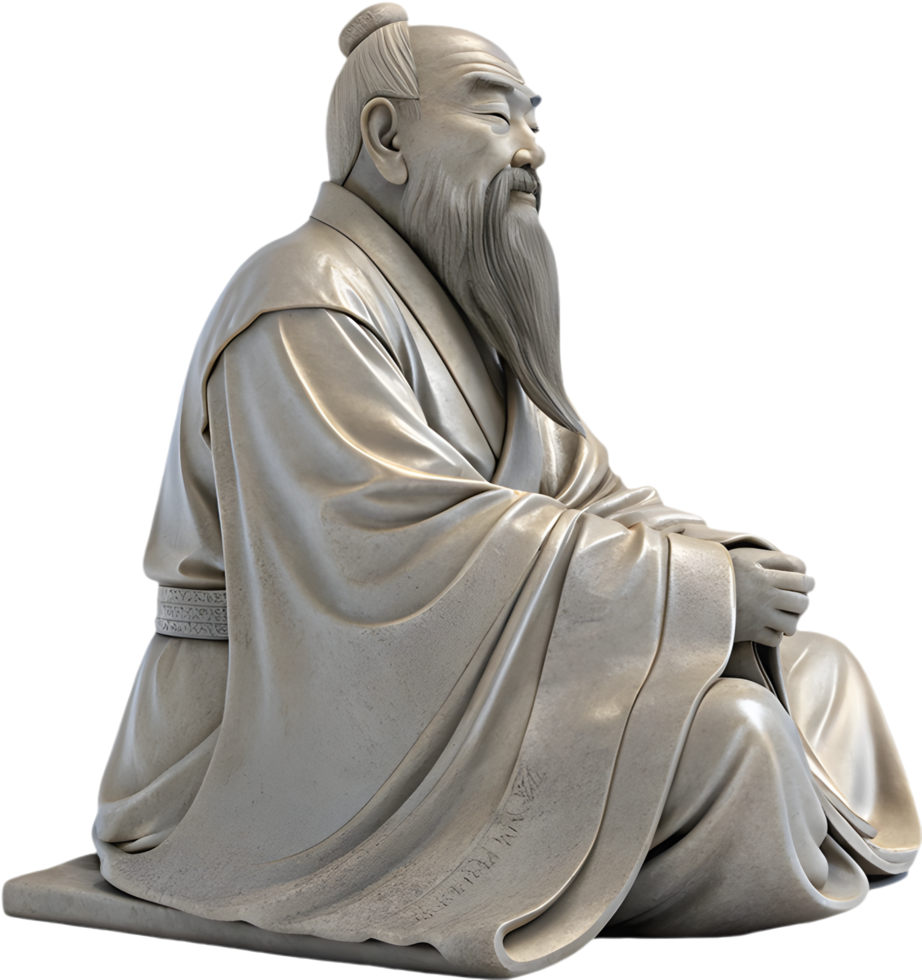 Traditional Confucius Illustration Expressing Integrity. . png