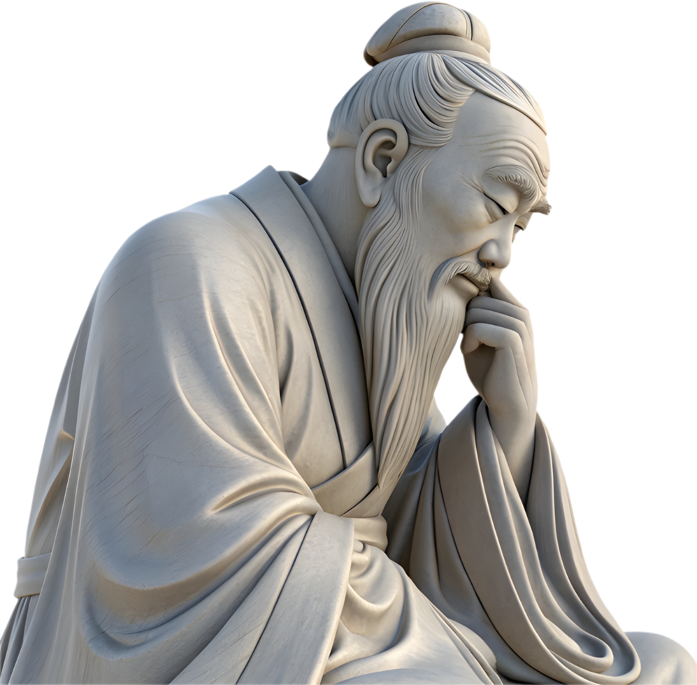 Spiritual Guide Confucius Clipart for Education. . png
