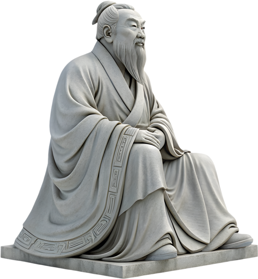 Confucius Meditation Art Representing Balance. . png