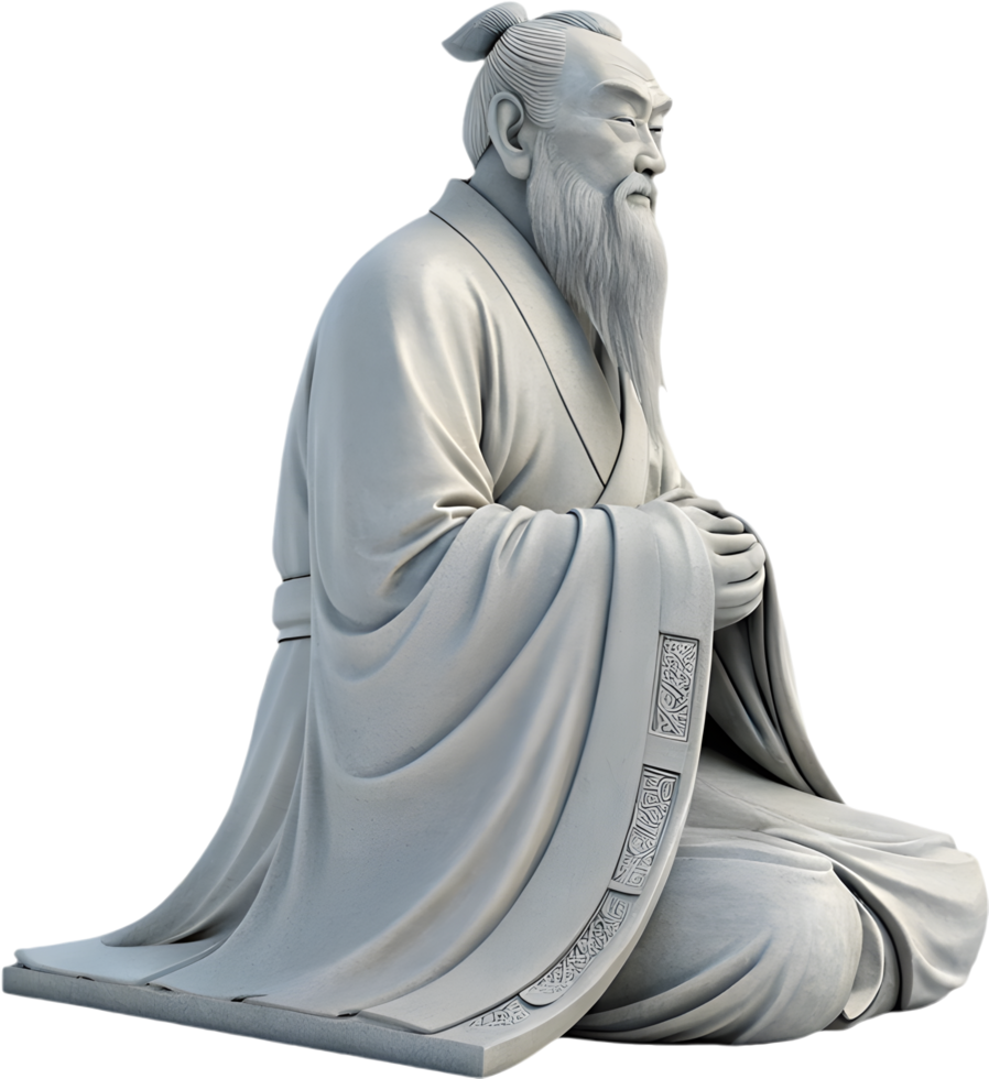Ancient Scholar Confucius Art with Fine Detail. . png