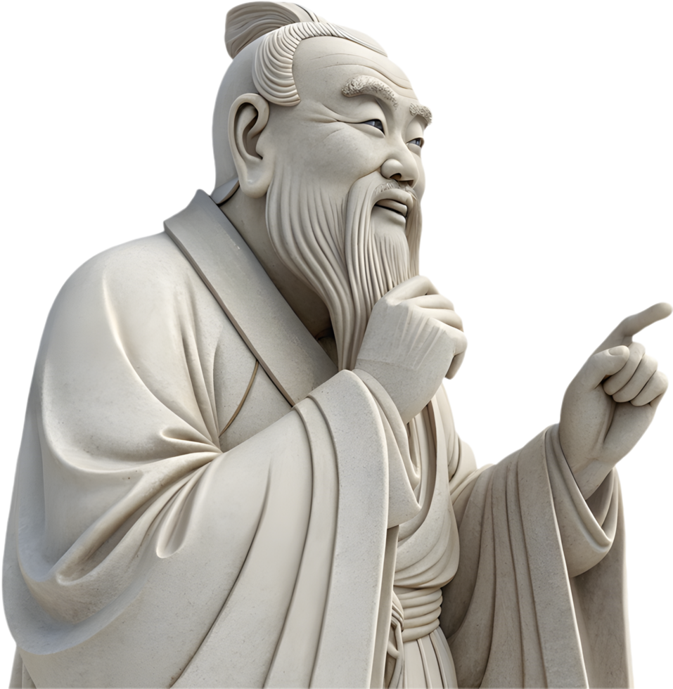Confucius Clipart Depicting Chinese Wisdom. . png