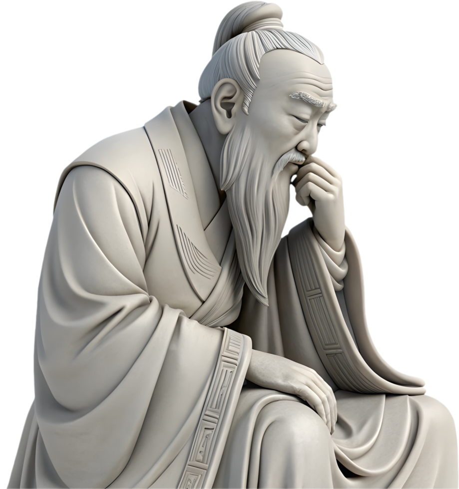 Legendary Chinese Philosopher Confucius Artwork. . png