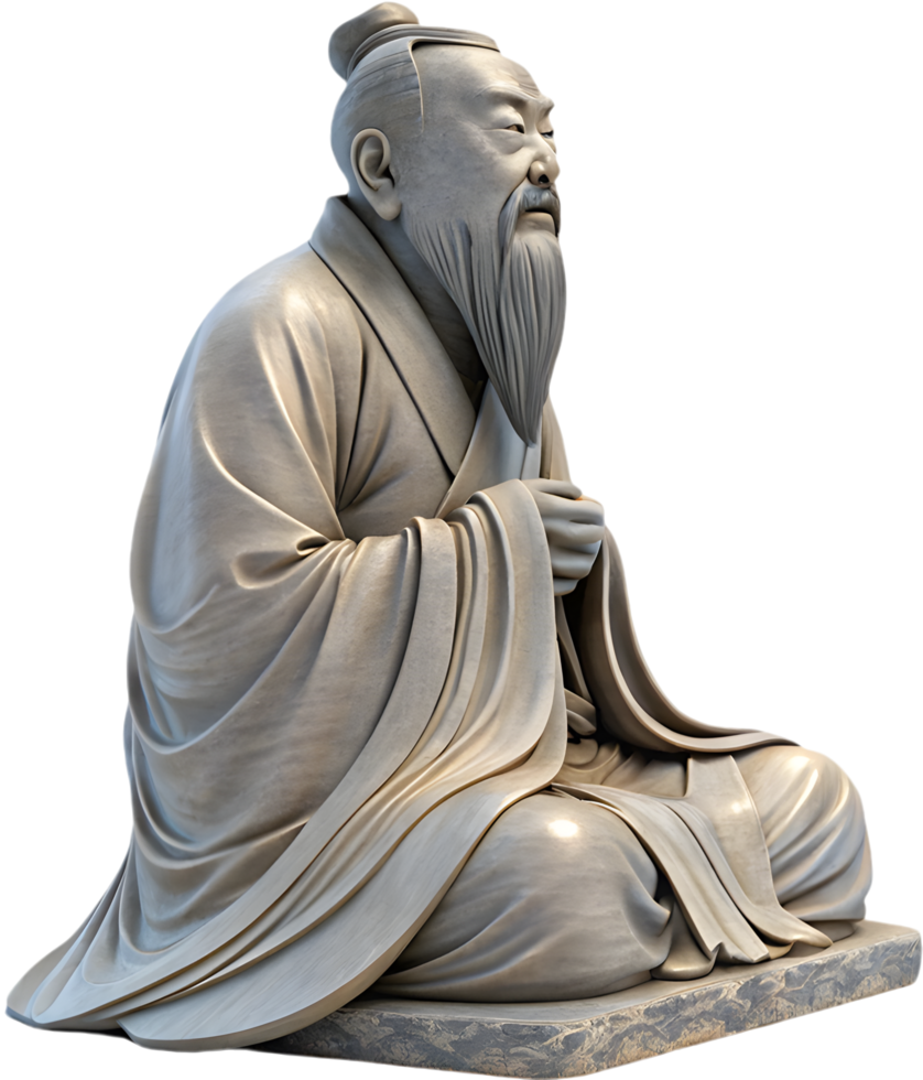 Ethical Philosophy Confucius Portrait Art. . png