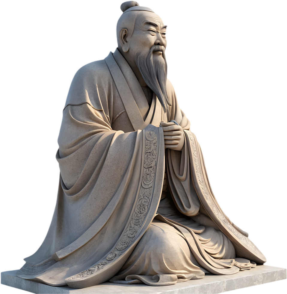Ancient Chinese Sage Confucius Illustration. . png