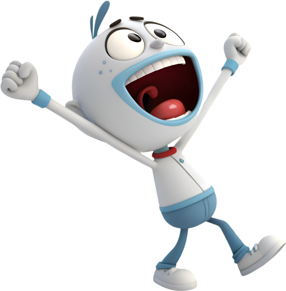 Dynamic cartoon figure handsome confident trendy look style. . png
