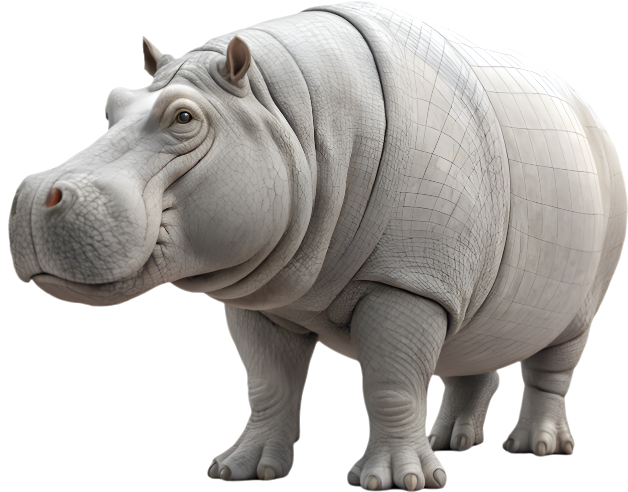 Digital hippo clipart with a delightful personality. . png