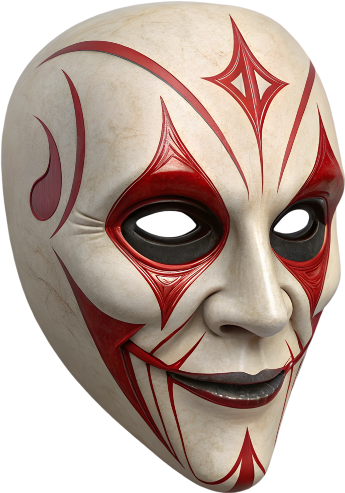 Menacing Haunted Clown Face for Spine-Tingling Scares. . png