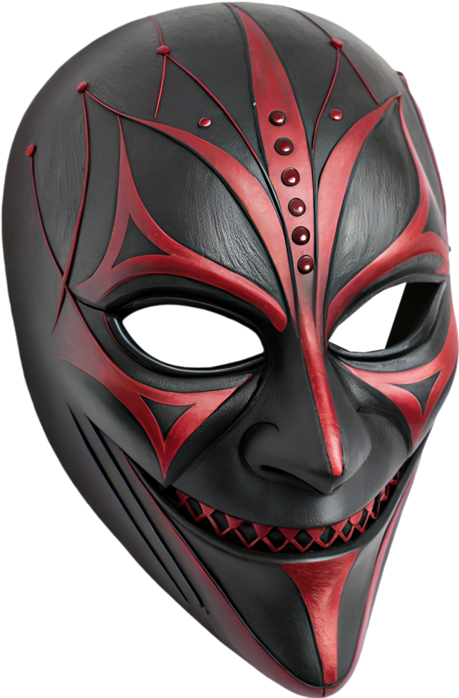 Petrifying Haunted Clown Mask with Grim Smile. . png